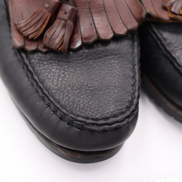 Allen Edmonds Nashua Brown & Black Tassel Loafers Mens 10.5 - Picture 15 of 15